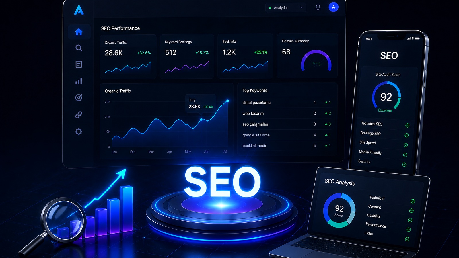 SEO Çalışmaları profesyonel hizmet görseli