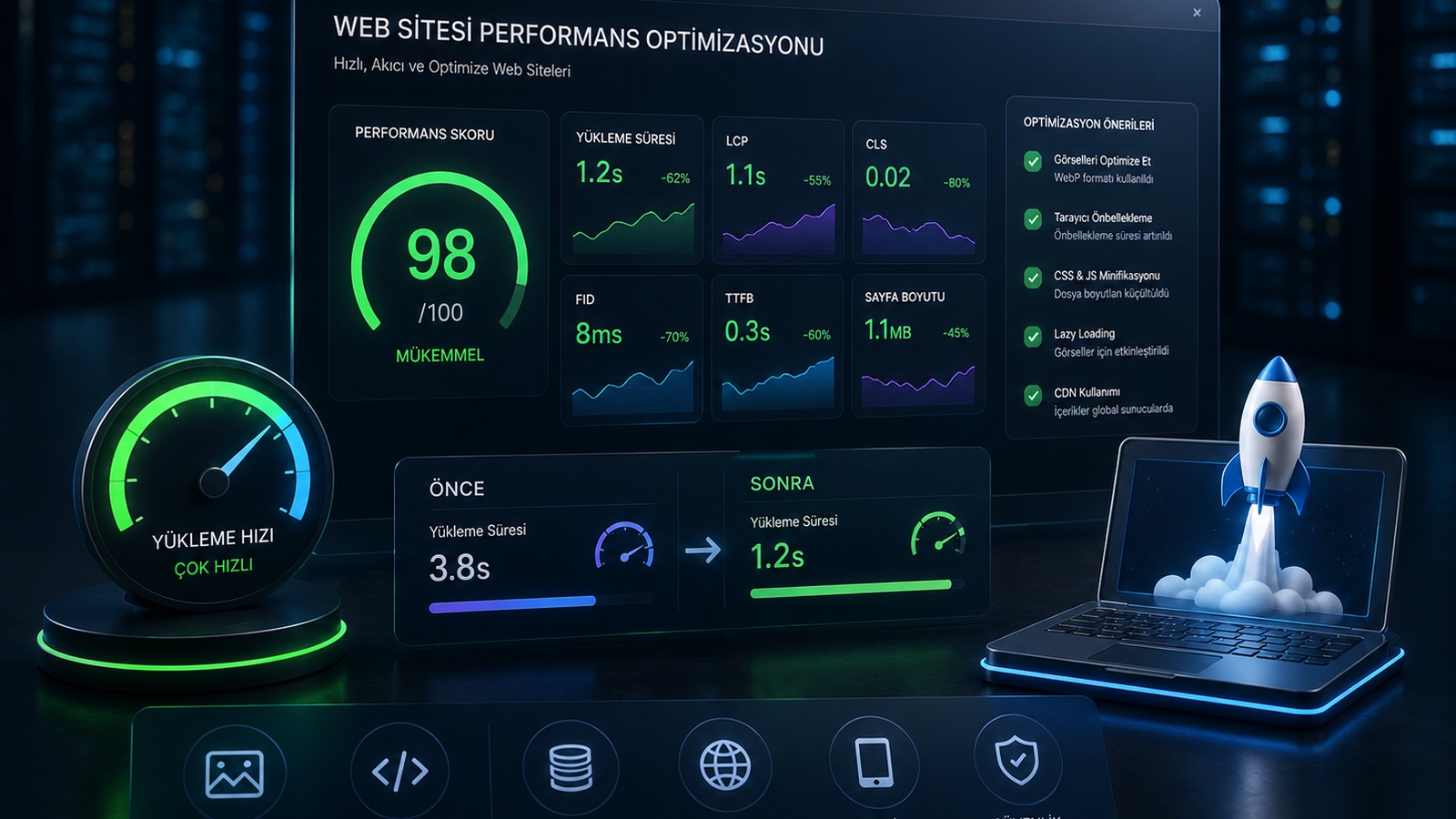 Web Sitesi Performans Optimizasyonu profesyonel hizmet görseli